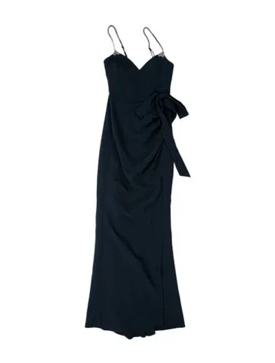 Pre-owned Cinq À Sept Asymmetrical Long Dress W/ Tags In Blue