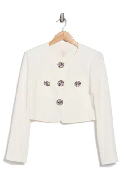 Cinq À Sept Auden Crop Jacket In White