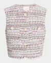 Cinq À Sept Auden Cropped Tweed Vest
