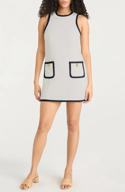 Cinq À Sept Auden Sleeveless Bouclé Dress In Gray