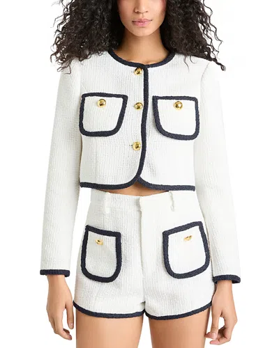 CINQ À SEPT CINQ A SEPT AUDEN TWEED CONTRAST TRIM JACKET
