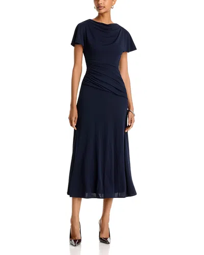 Cinq À Sept Cinq A Sept Avielle Draped Midi Dress In Blue