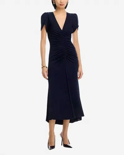 Cinq À Sept Aviva Midi Dress In Navy In Blue