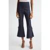 Cinq À Sept Ayleen Rhinestone Bow Flare Leg Jeans In Purple