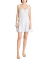 Cinq À Sept Aziza Embellished Button-front Mini Dress In White