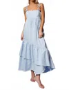 Cinq À Sept Bailey Bow Linen Suiting Dress In Blue