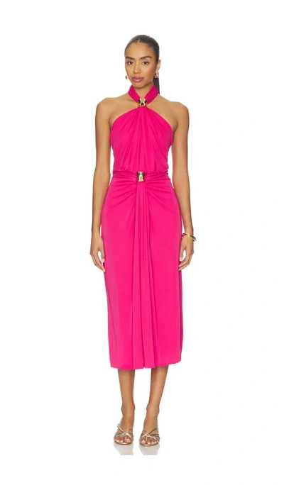Cinq À Sept Bangle Kaily Halterneck Dress In Pink
