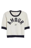 Cinq À Sept Cinq A Sept Baye Amour Graphic Sweater In Ivory/navy