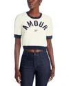 Cinq À Sept Cinq A Sept Baye Amour Graphic Sweater In Ivory/navy