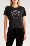 Cinq À Sept Beaded Amour Graphic T-shirt In Black