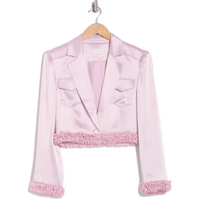 Cinq À Sept Beaded Satin Blazer In Wisteria