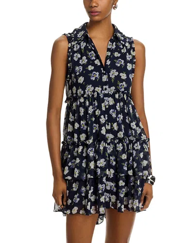 CINQ À SEPT CINQ A SEPT BECCI TOSSED POPPIES MINI DRESS