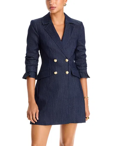 Cinq À Sept Cinq A Sept Bekah Cotton Blend Dress In Blue