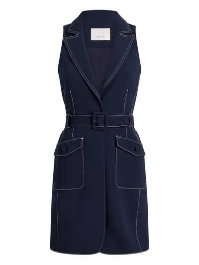 Cinq À Sept Belize Dress In Navy/white