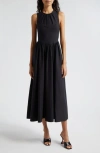 Cinq À Sept Benita Sleeveless Cotton Blend Dress In Black