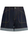Cinq À Sept Cinq A Sept Cuffed Benji Shorts In Blau