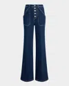 Cinq À Sept Benji Tailored Jeans In Oceane/ivory