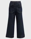 Cinq À Sept Benji Wide-leg Denim Pants In Blue