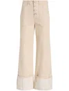 Cinq À Sept Cinq A Sept Benji Cuffed Wide Leg Pants In Neutrals