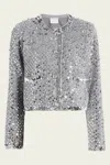 Cinq À Sept Benoit Embellished Jacket In Silver