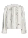 Cinq À Sept Benson Embellished Jacket In White
