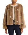 Cinq À Sept Cinq A Sept Benson Mixed Star Faux Fur Jacket In Brown