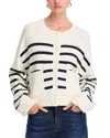 Cinq À Sept Cinq A Sept Berenice Amour Cardigan Sweater In Ivory/navy