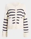 Cinq À Sept Cinq A Sept Berenice Amour Cardigan Sweater In Ivory/navy