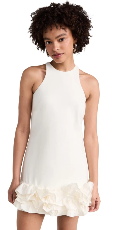 Cinq À Sept Beta Tiered Ruffle Hem Sleeveless Dress In Ivory