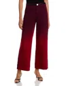 Cinq À Sept Cinq A Sept Betsy Degrade High Rise Wide Leg Jeans In Rosewood/pickled Beet In Red