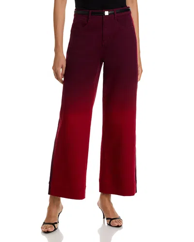 Cinq À Sept Cinq A Sept Betsy Degrade High Rise Wide Leg Jeans In Rosewood/pickled Beet In Red