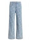 Cinq À Sept Cinq A Sept Petite Bouquet High Rise Jeans In Cornflower Multi In Blue