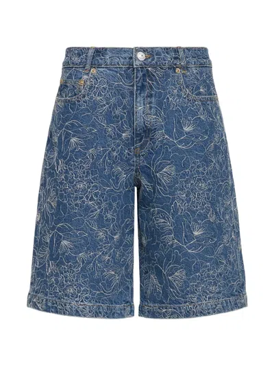 Cinq À Sept Betsy Floral Shorts In Blue