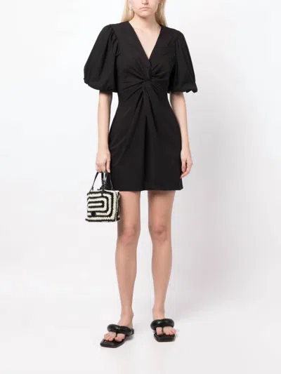 Cinq À Sept Bette Puff-sleeve Dress In Black