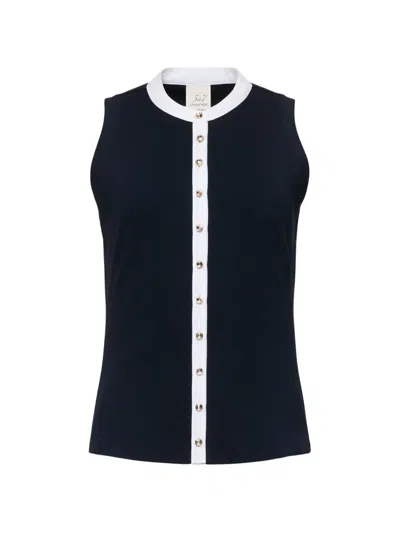 Cinq À Sept Beverly Buttoned Shirt In Blue