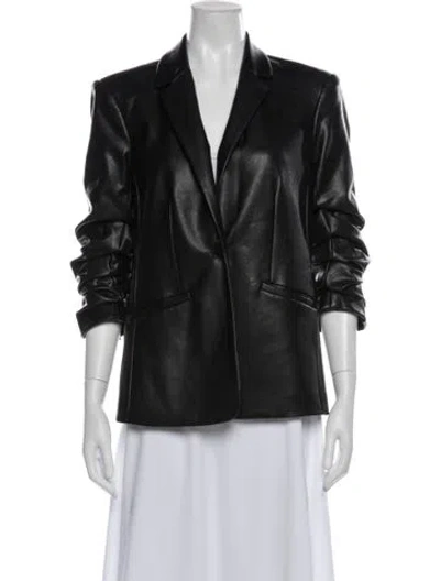 Pre-owned Cinq À Sept Biker Jacket In Black