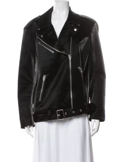 Pre-owned Cinq À Sept Biker Jacket In Black