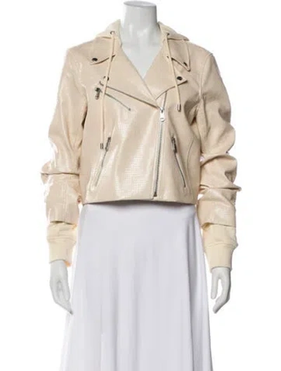 Pre-owned Cinq À Sept Biker Jacket In Neutral