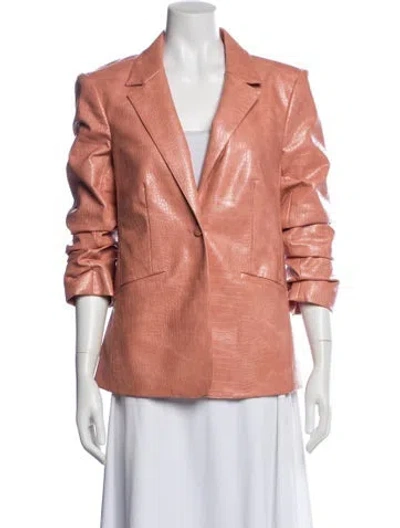 Pre-owned Cinq À Sept Biker Jacket In Pink