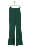Cinq À Sept Billie Womens High Rise Pintuck Flared Pants In Dark Emerald