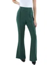 Cinq À Sept Billie Womens High Rise Pintuck Flared Pants In Green