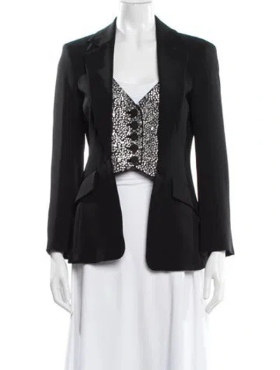 Pre-owned Cinq À Sept Blazer In Black