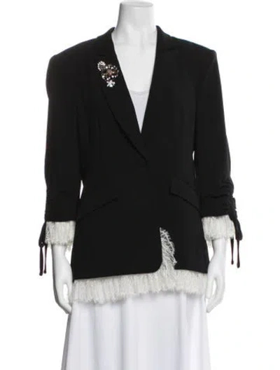 Pre-owned Cinq À Sept Blazer In Black