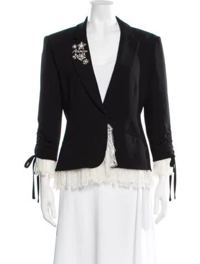 Pre-owned Cinq À Sept Blazer In Black