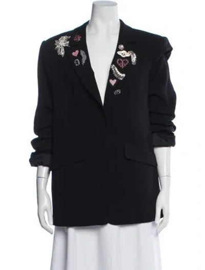Pre-owned Cinq À Sept Blazer In Black
