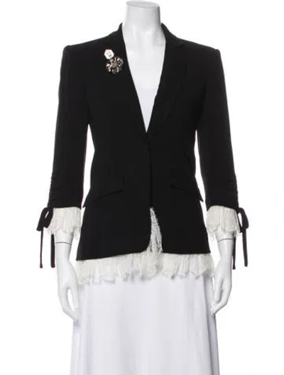 Pre-owned Cinq À Sept Blazer In Black