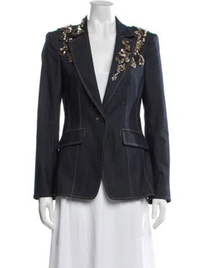 Pre-owned Cinq À Sept Blazer In Blue