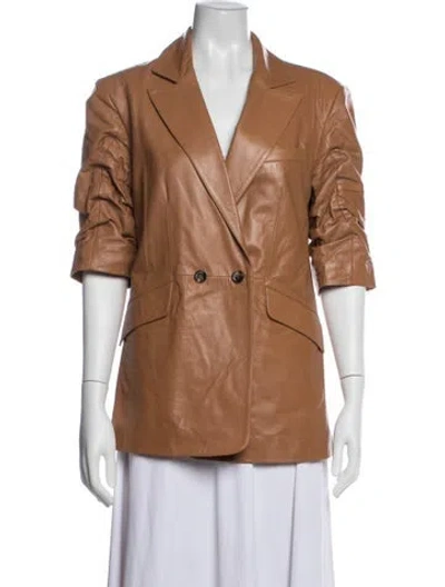 Pre-owned Cinq À Sept Blazer In Brown