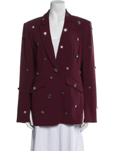 Pre-owned Cinq À Sept Blazer In Burgundy