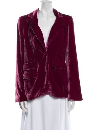 Pre-owned Cinq À Sept Blazer In Burgundy